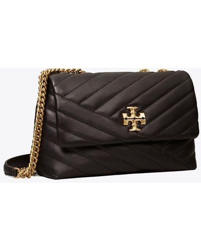 TORY BURCH: Kira bag in quilted leather - Black  Tory Burch tote bags  56757 online at