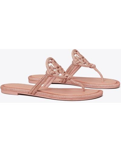 Tory Burch Miller Pavé Knotted Sandal - Pink