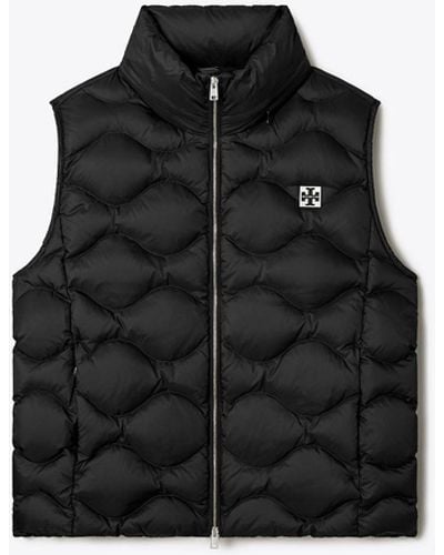 Tory Sport Tory Burch Quilted Nylon Down Vest - Black