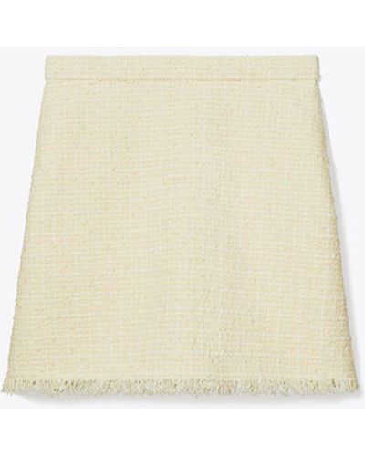 Tory Burch Tweed Mini Skirt - White