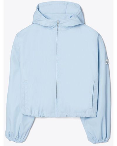 Tory Sport Double-Faced Canvas Cropped Jacket - Blue