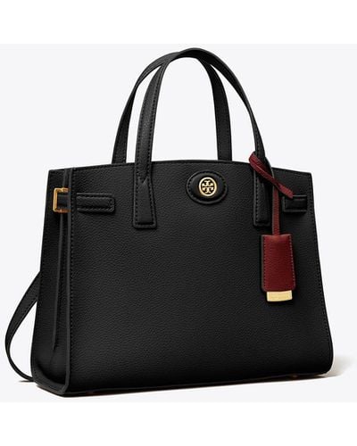 Tory Burch Small Robinson Satchel - Black