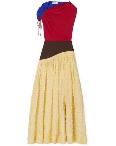 Tory Burch Silk Chiffon Organza Dress - Red