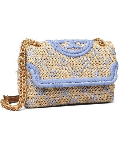Tory Burch, Bags, Tory Burch Fleming Embroidered Straw Convertible  Shoulder Bag