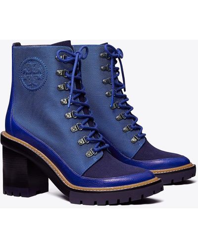 Tory Burch Miller Lug-sole Ankle Boot - Blue