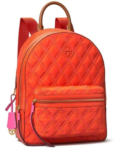 Tory Burch Perry Mixed - Stitch Nylon Backpack - Red
