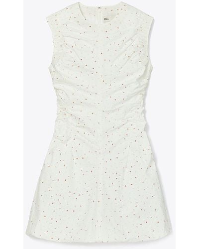 Tory Burch Floral Cotton Poplin Dress - White