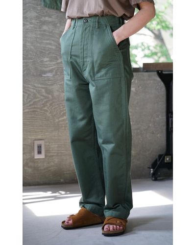 Orslow High Waist Fatigue Pants - Green