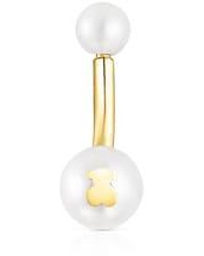 Tous Gold Pearl Navel Piercing With Pearls - Metallic