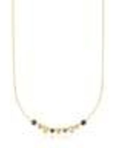 Tous Silver Vermeil Glaring Necklace With Onyx And Zirconia - White