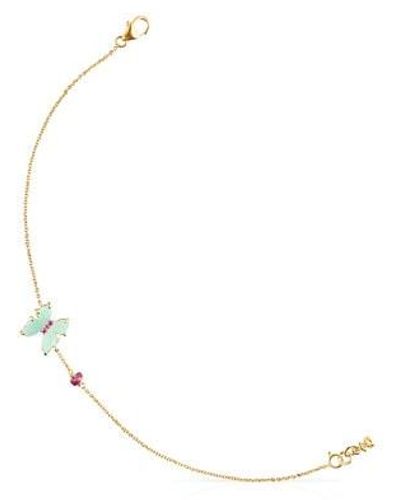 Tous Gold With Amazonite And Ruby Vita Bracelet - Multicolor
