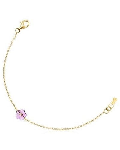 Tous Vita Bracelet In Gold With Amethyst And Diamonds - Multicolor