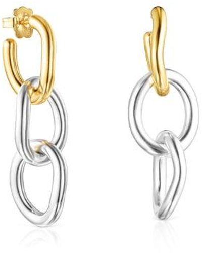Tous Two-tone Hav Xl Ring Earrings - Metallic