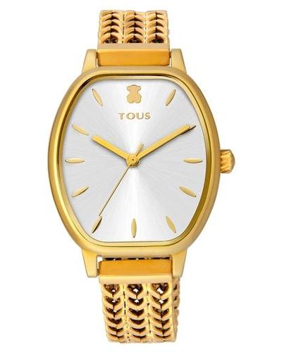 Tous Gold-colored Ip Steel Rond Touch Activity Watch in Black | Lyst