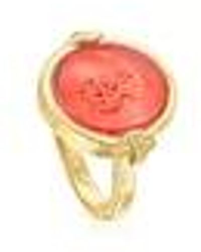 Tous Gold Oceaan Shell Ring With Pearl - Yellow