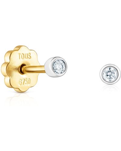 Tous White Gold Diamonds Earrings. 0,02ct. - Metallic