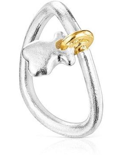 Tous Two-tone Luah Bear Ring - Metallic