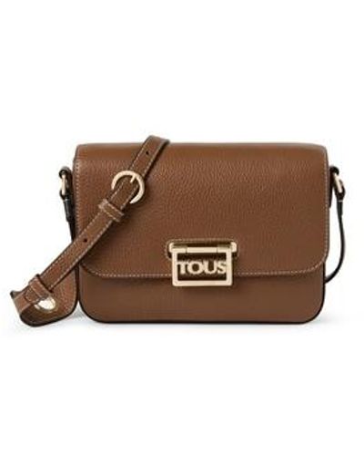 Tous Brown Leather Legacy Crossbody Bag