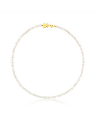 Tous Gold Sweet Dolls Necklace - White