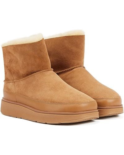Fitflop Shearling Women's Tan Boots - Brown