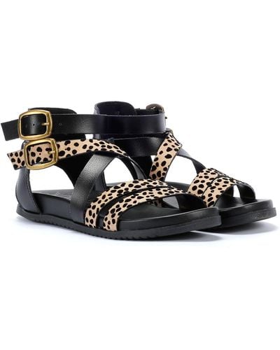 Blowfish Candie Women's Leopard Sandals - Black