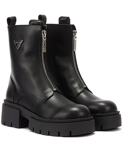 Guess Leila Leather Boots - Black