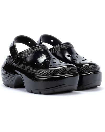 Crocs™ Stomp High Shine Clogs - Black
