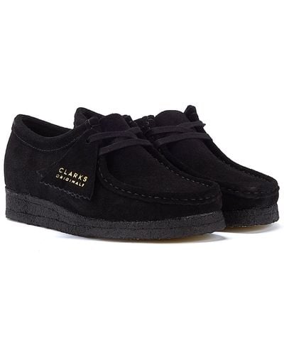 Clarks Wallabee Womens Shoes - Black