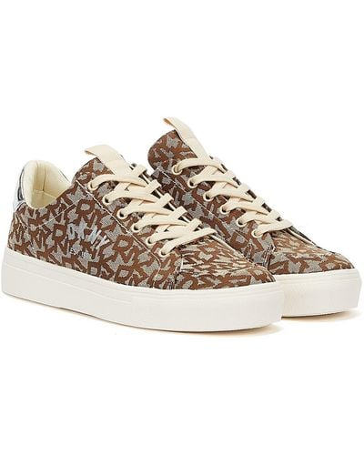 DKNY Cara Lace Up Trainers - Metallic