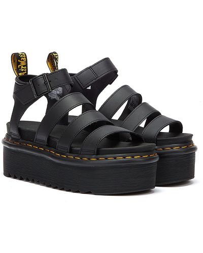 Dr. Martens Sandales plateformes montantes blaire - Noir