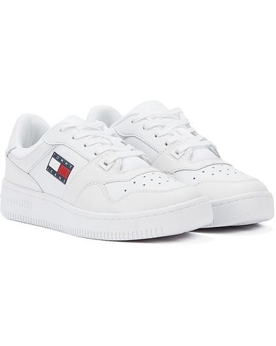 Tommy Hilfiger Tommy Jeans Retro Basket Trainers - Blanc