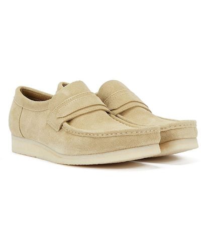 Clarks Wallabee Loafer Men's Maple Suede Shoes - White