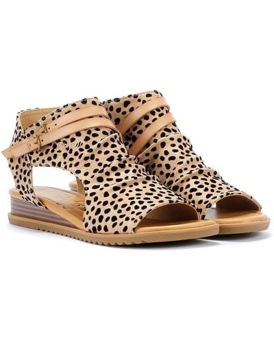 Blowfish Butterfly Pixie -Leoparden-Sandalen - Braun