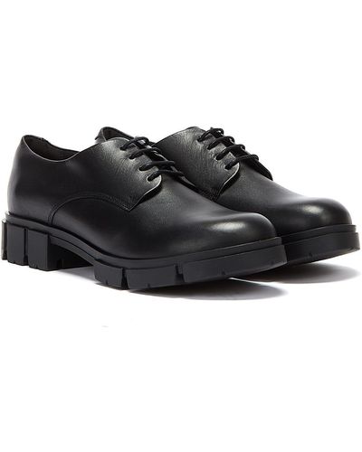 Clarks Teala Lace Leather Shoes - Black
