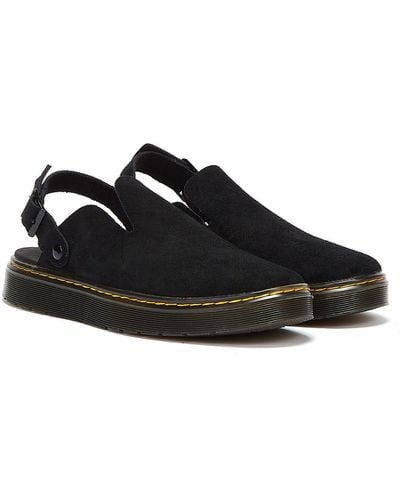 Dr. Martens Carlson Suede Mules - Black
