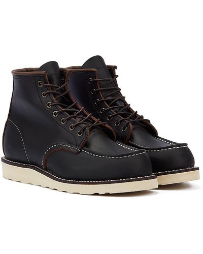 Red Wing Heritage Work 6 Pouces Moc Toe Bottes - Noir