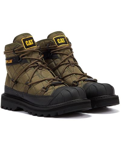 Caterpillar Omaha Alt Lacets Olive Nuit Bottes - Marron