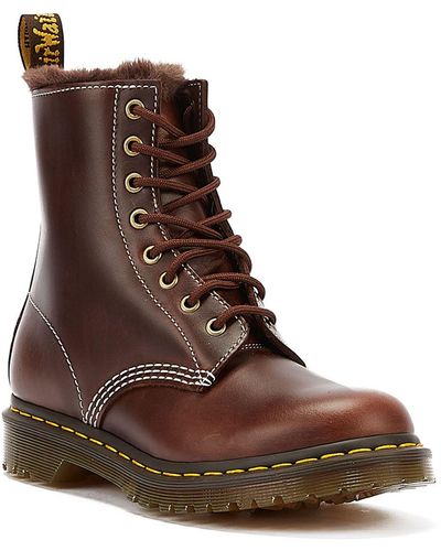 Dr. Martens 1460 Serena Leather 8-Eye Boots - Braun