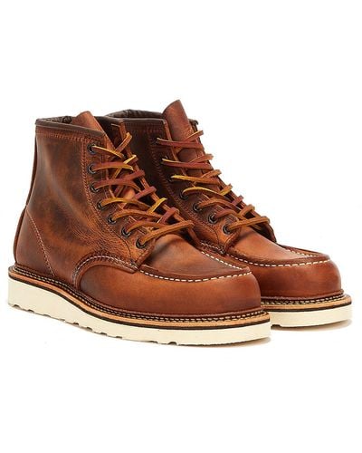Red Wing Classic Moc Toe R&T Copper Boots - Braun