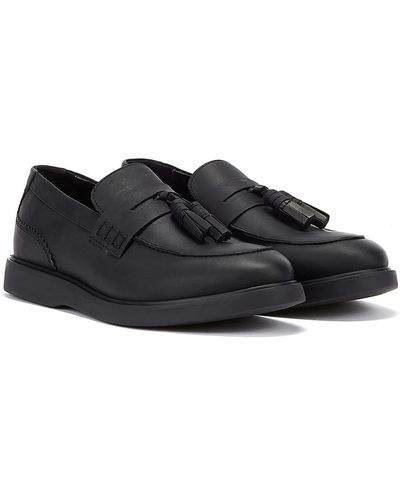 Hudson Jeans Cato Loafer Crazy Leather Men's Loafers - Black