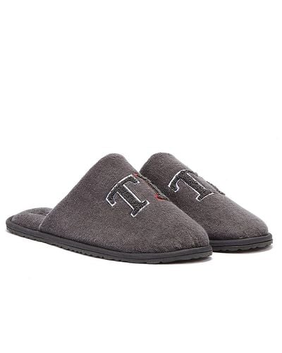 Tommy Hilfiger Towelling Home Slipper - Grey
