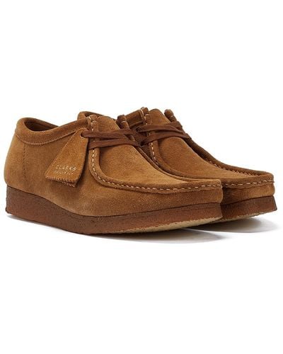 Clarks Wallabee Cola Shoes - Brown