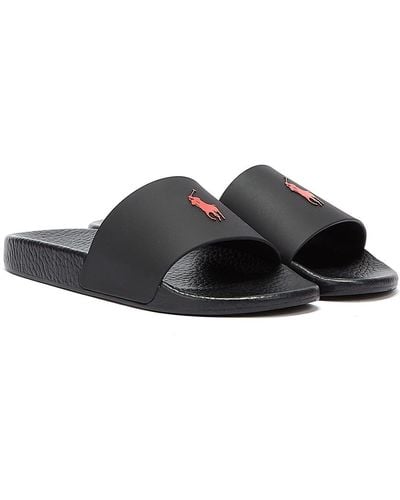 Polo Ralph Lauren Polo Slide Sandals In - Black