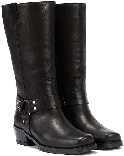 Bronx Trig-ger Harness Leather Women's Boots - Black