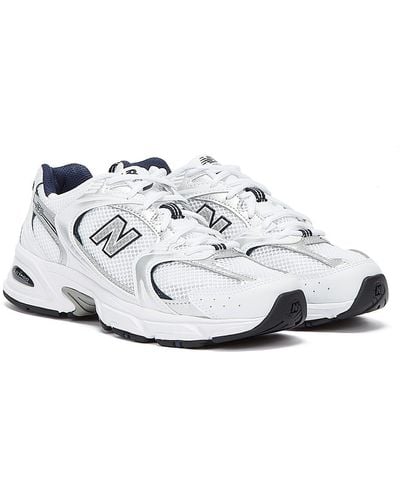 New Balance Mr530 Logo-embossed Leather And Mesh Low-top Sneakers 7. - White