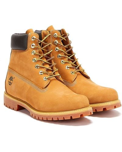 Timberland 6"Bottes Classiques Jaunes Nubuck - Marron