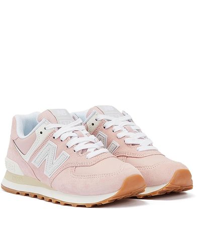 New Balance 574 Orb Suede Women's Sneakers - Pink