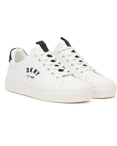 DKNY Cara Lace Up Trainers - White