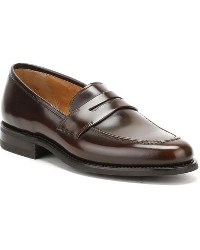 Loake Mens Dark Brown Leather 211 Loafers