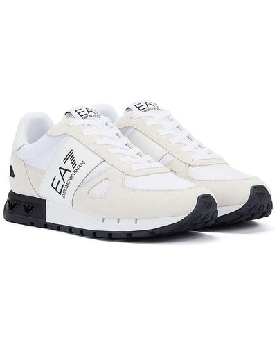 EA7 Legacy Sneakers En Daim /Noir - Blanc
